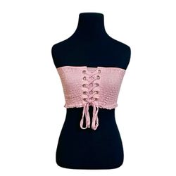 NWT!!! Heart & Hips Lace Up Bandeau Top