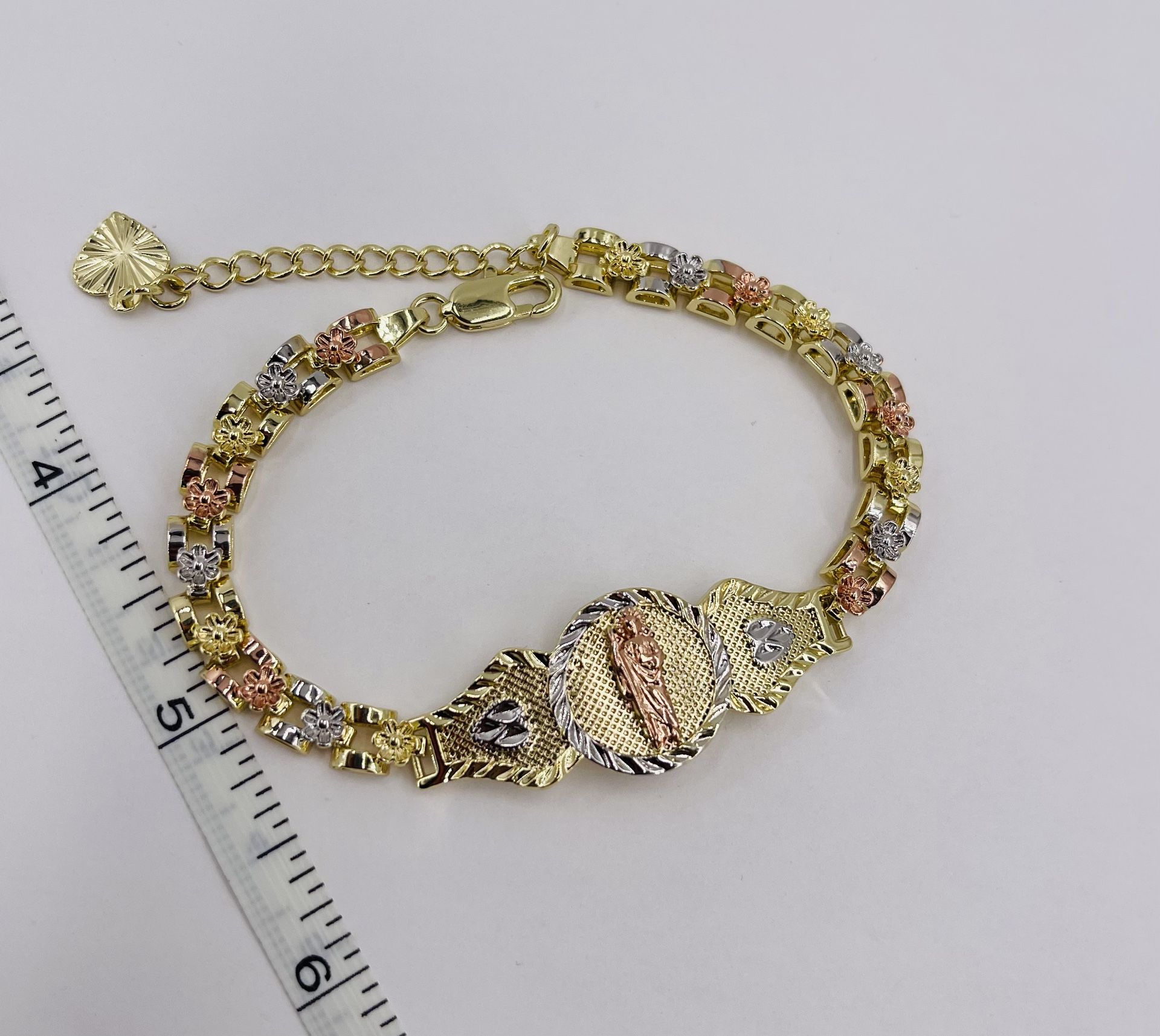 San Judas Pulsera Oro Laminado 18k/Bracelet Gold Plated 18k