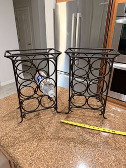 Lot of 2 Metal Wine Rack Countertop Tabletop Holds 6 Bottles Each West Las Vegas See My Listings Summerlin 