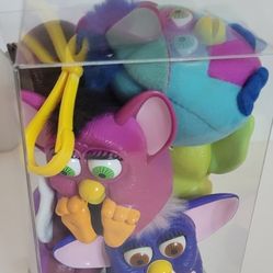 Furby- (5) Five Burger King & McDonalds Toys & Furby Plush Keychain