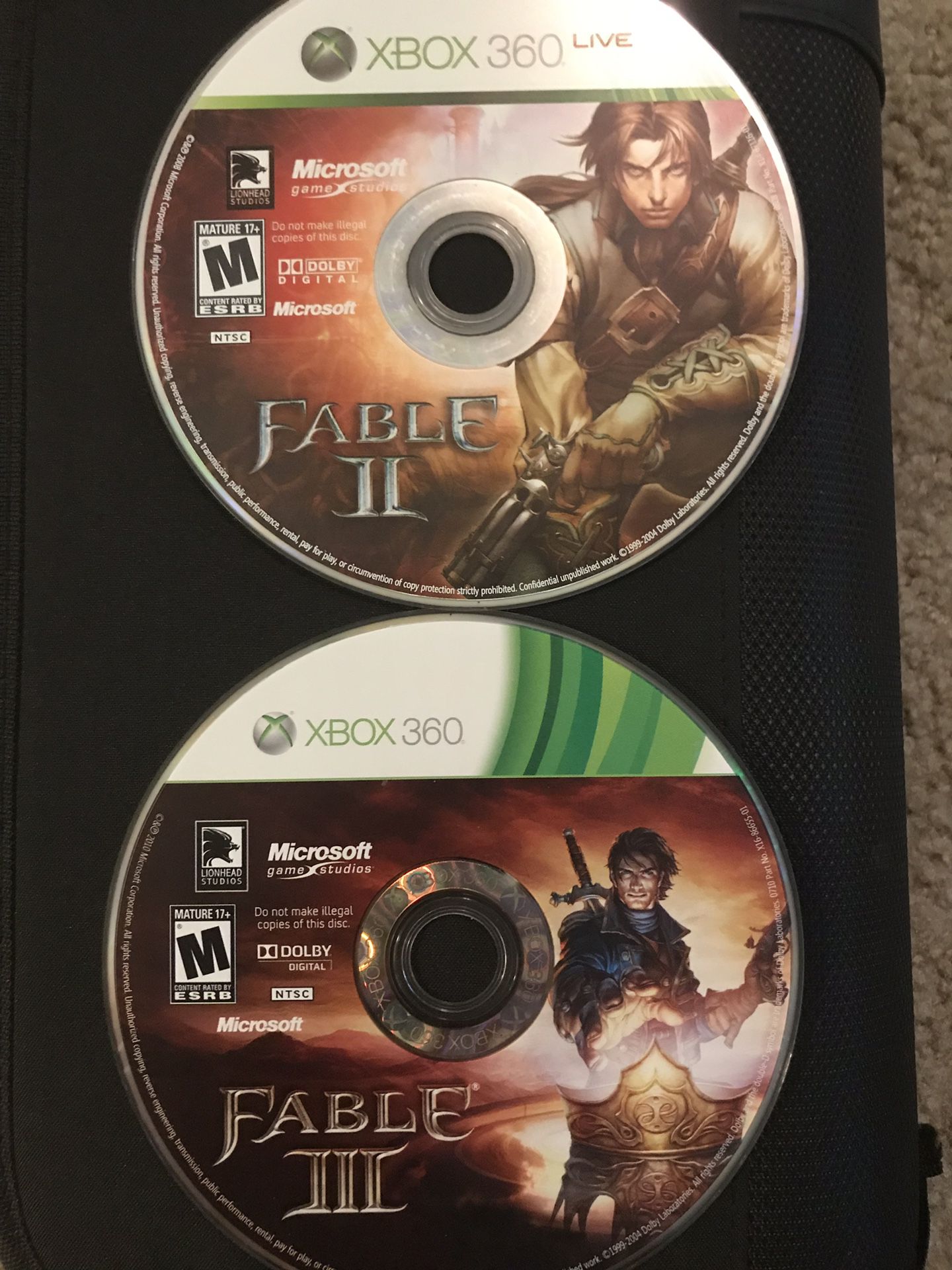Fable 2 and Fable 3 xbox360