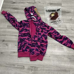 Purple BAPE zip up