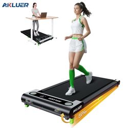 AKLUER 480L-A Under Desk Treadmill with Incline,2.5HP Walking Pad for Home Office,330 lbs Capacity,Remote Control,LED Display,Portable Compact Treadmi