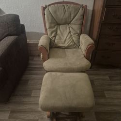 Rocking Chair (Glider) + Stool