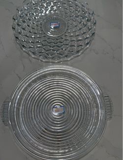 Crystal Clear Gorgeous detailed Glass Serving Tray Platters
