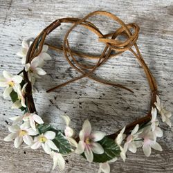 Handmade Headband, Simple Wedding Crown, Floral HairPiece