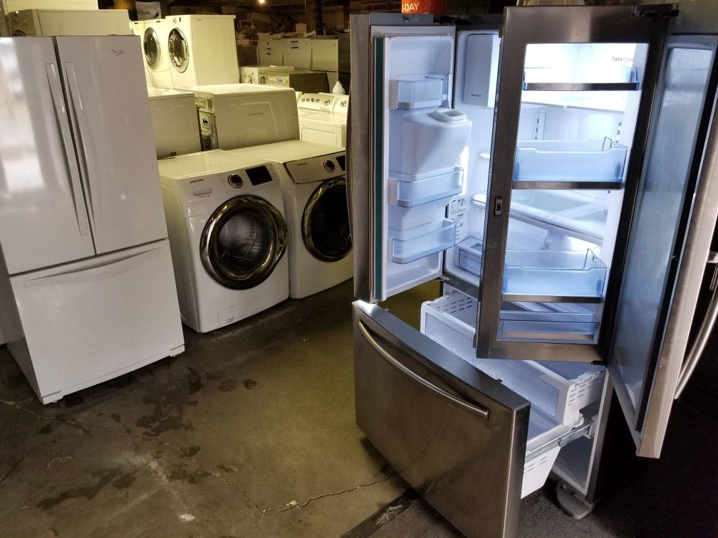 Blow Out Sale Warehouse Full Of Nice Like Brand New Washer Dryer Fridge Stove Oven Stackable Free Warranty Free Financing Available 90day TO Pay