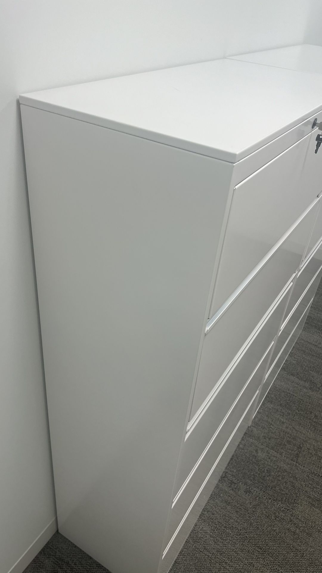 Five-Drawer Lateral File, Roll-Out/Posting Shelves,