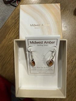 Midwest Amber Genuine Earrings 