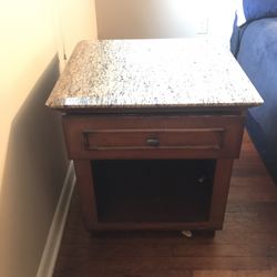 Granite Topped End Tables (2)