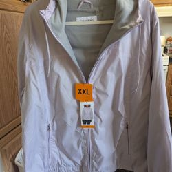Calvin Klein pale lilac lined windbreaker women's 2X