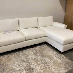 Moe’s Home White Hutton Sectional (Free Delivery)