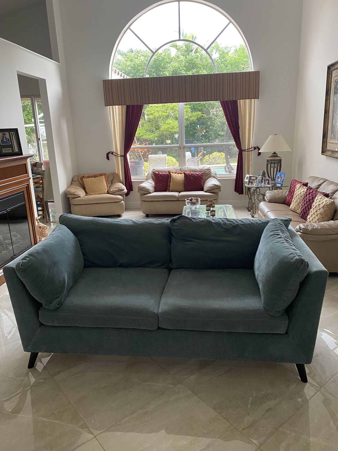 Couch, Teal, Nice, $FREE, Coral Springs