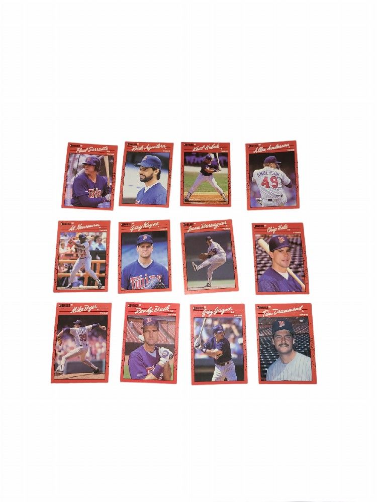 Donruss 90 Twins Team Set Of 12 Baseball Collectibles Cards Some With Errors 