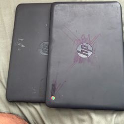 2 HP Chromebooks Locked - For Parts Only - Screen is Ok