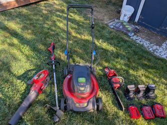Electric Mower, Weedeater, Chainsaw, and Leaf Blower