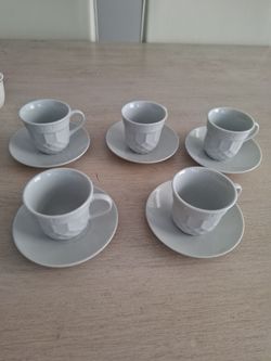 Set of 5 Turkish coffee espresso cups