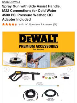 DEWALT 4500 PSI Pressure Washer Spray Gun Kit with Hose and Wand