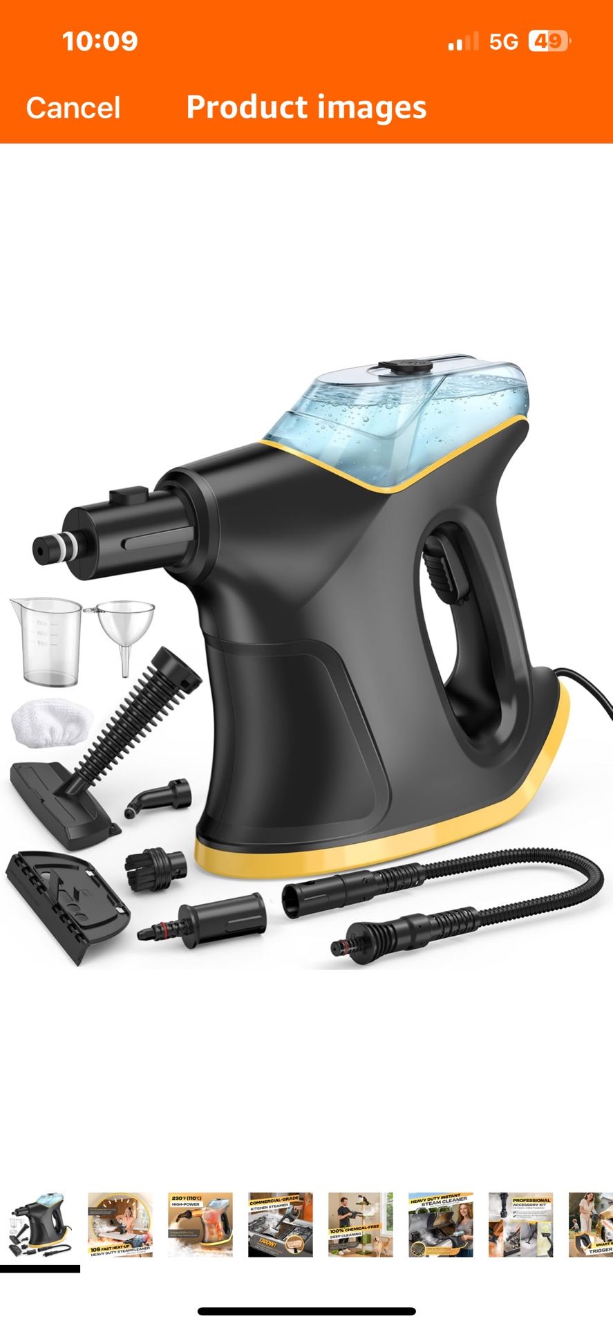 10S Fast Heating Heavy Duty Steam Cleaner
