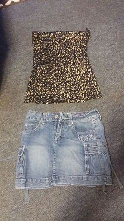 Girls skirt and top