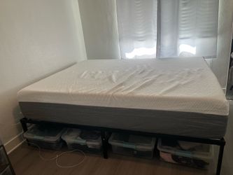 Queen bed and frame