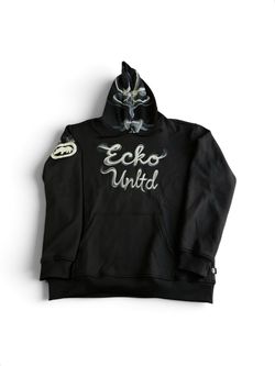 Ecko Unltd Graffiti Blowing Smoke Pullover Hoodie Men’s XL Rhino Logo Sweatshirt