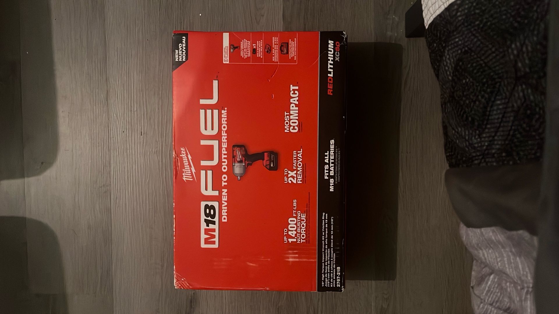 M18 FUEL 18V Lithium-Ion Brushless Cordless 1/2 in. Impact Wrench w/Friction Ring Kit w/One 5.0 Ah Battery and Bag