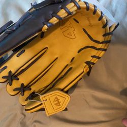 A 44. Pro left outfielder glove it's 12.75 inches