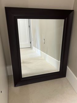 Espresso colored wall mirror