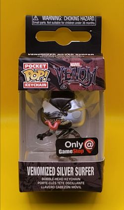Pocket Pop Keychain Marvel Venom Venomized Silver Surfer Gamestop Exclusive[NIB]