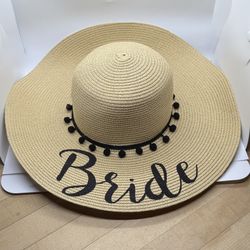 Bride Sun Hat - Bachelorette Party Wedding 