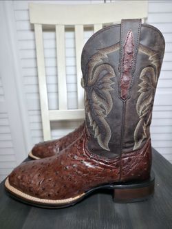 Dan Post Alamosa Ostrich Cowboy Certified Boots DP3875 Men's Size 10.5 D