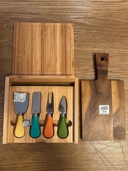 Legacy Colorful Cheese Knife Set with Acacia Serving Paddle