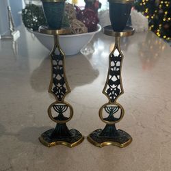 Two Menorah Candle Holders