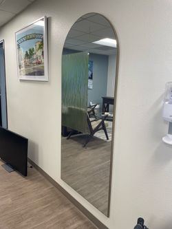 Wall Mirror Full Length w/ Gold Accent