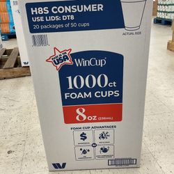Wincup Foam 18 Drink White Cups