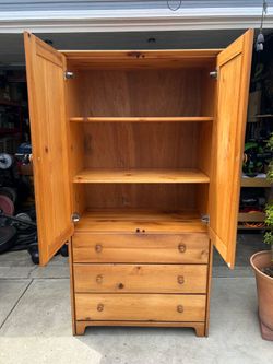 Pine Wood Wardrobe