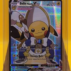 Belle Pikachu Cosplay Cute Doujin ACG HOLO [Fan Art Card] NM