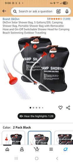 5 gallon shower bag camping