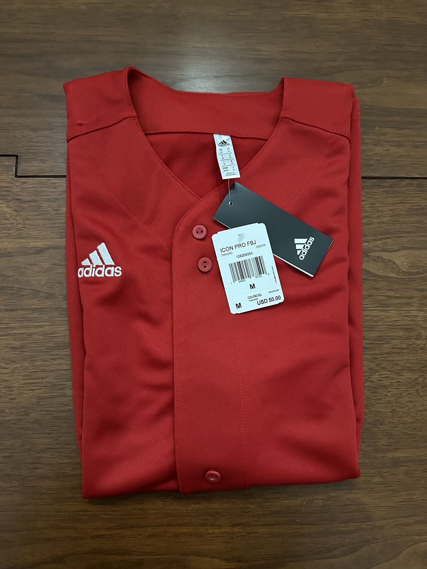 Men’s Adidas Red Jersey Medium New With Tags