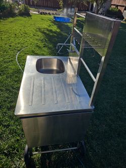 Stainless Steel Cart with Sink
