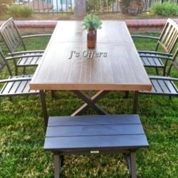7 Pc Stylewell Farmhouse Outdoor Dining Patio Set