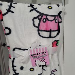New Hello Kitty Strawberry Blanket