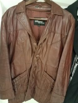 Leather sport jacket