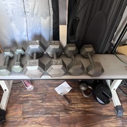 Flat Bench With Dumbbells 