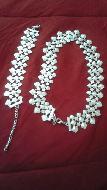 High quality silver necklace &bracelet