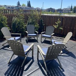 Aluminum Adirondack Chairs-4 for $100 Includes Cushions.
