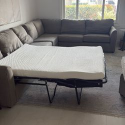 Sectional Sofa With Full Mattress