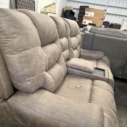 Electric Reclining Sofa With Storage 