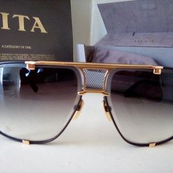 Dita Mach Five Gold Titanium Designer Sunglasses 